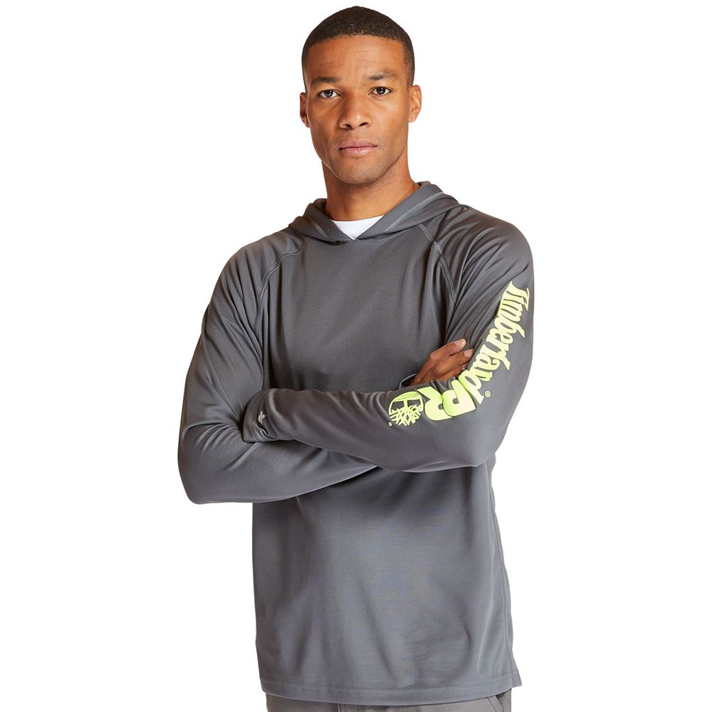 Timberland Mens Sweatshirts PRO® Wicking Good Hoodie - Dark Grey - India KA3495716